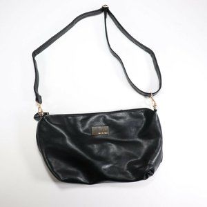 Remi and Reid Womens Shoulder Black Leather Purse